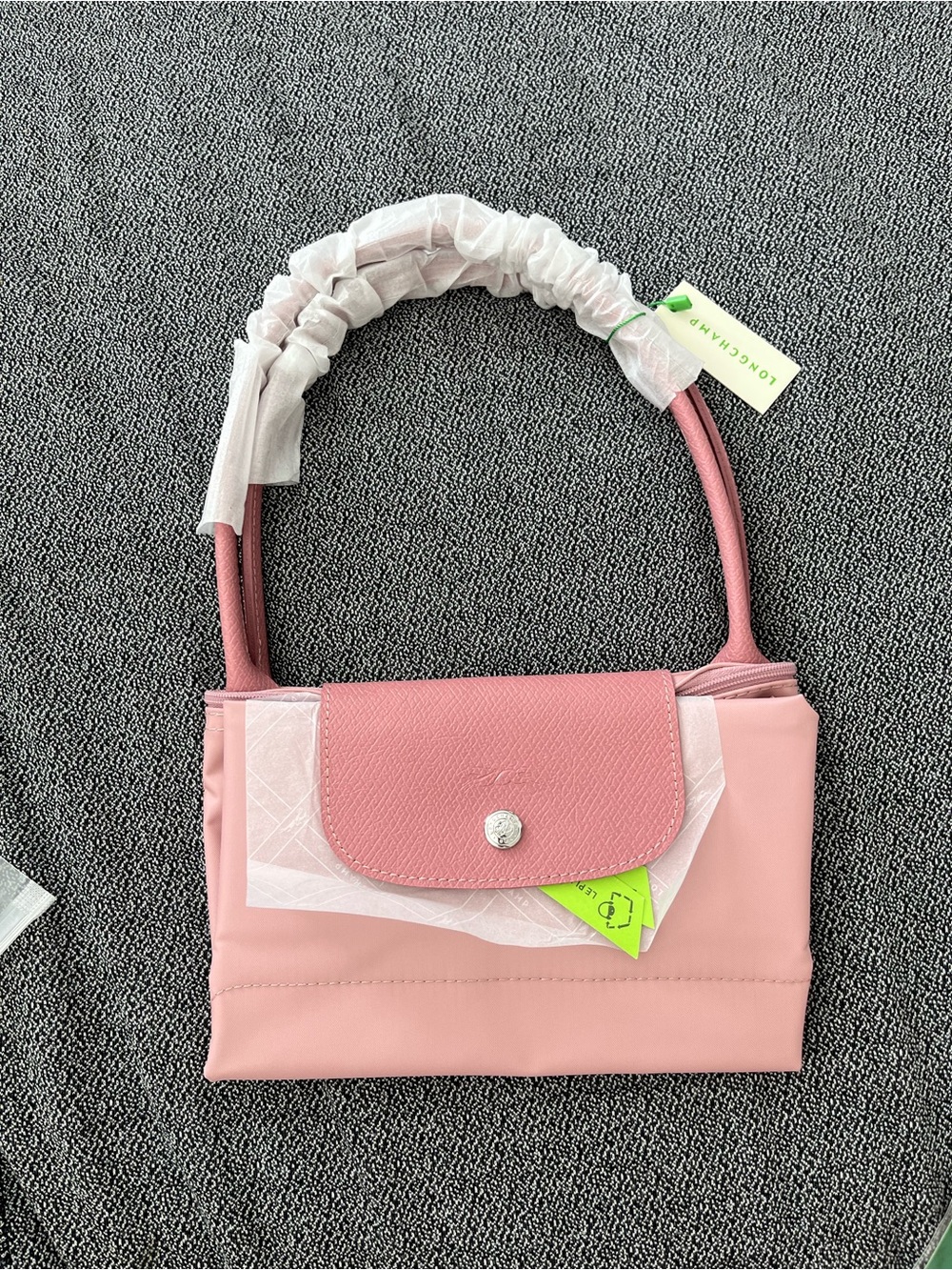 Longchamp Pink Foldable Tote with Top Flap large - Picture 8 of 8